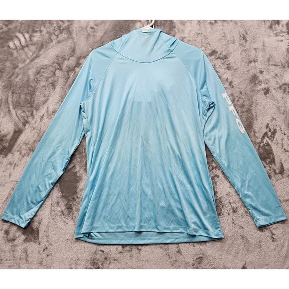 Columbia Hoodie Womens L Blue PFG Fishing Shirt Long Sleeves Omni-Shade Stretch - Picture 1 of 10